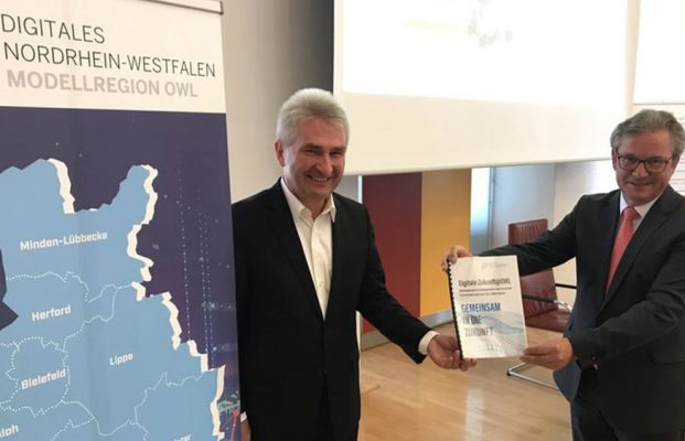 Austausch mit Minister Pinkwart zu INSPIRE und Digitaler Modellregion OWL