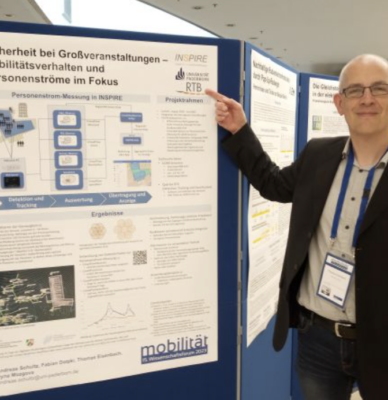 Subproject People Flow Measurement from INSPIRE at the 15th Science Forum Mobility of the University of Duisburg-Essen