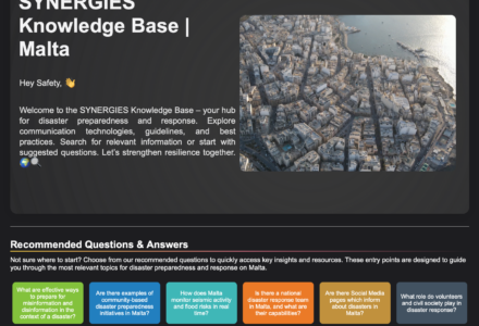Innovative Communication for Disaster Preparedness: Inside the SYNERGIES Knowledge Base